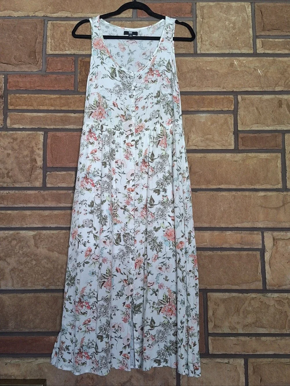 Frye Button-Front Floral Midi Dress Small - Picture 3 of 11